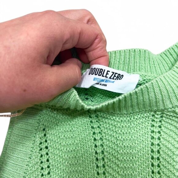 Green Crochet‎ Knit Spring Tank Top - Picture 3 of 5